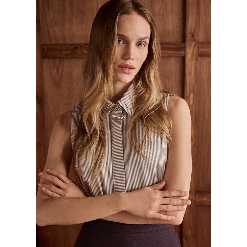 NWT Cabi Fall 2025 Striped Top Blouse, Style 4938, S Free Shipping - Picture 2 of 3